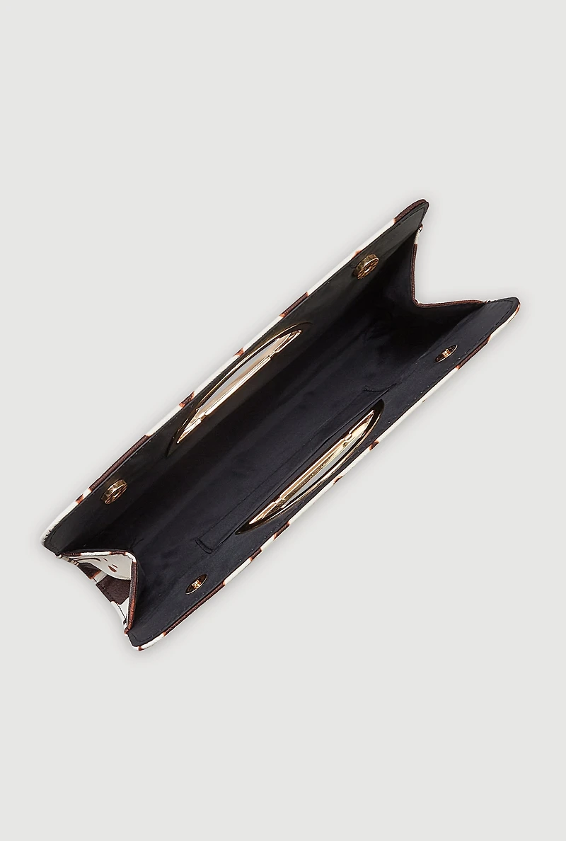 Cut Out Handle Clutch Bag