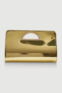 Cut Out Handle Clutch Bag
