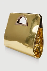Cut Out Handle Clutch Bag
