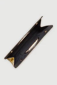 Cut Out Handle Clutch Bag