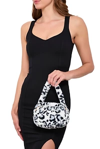 Animal Print Faux Fur Convertible Handbag