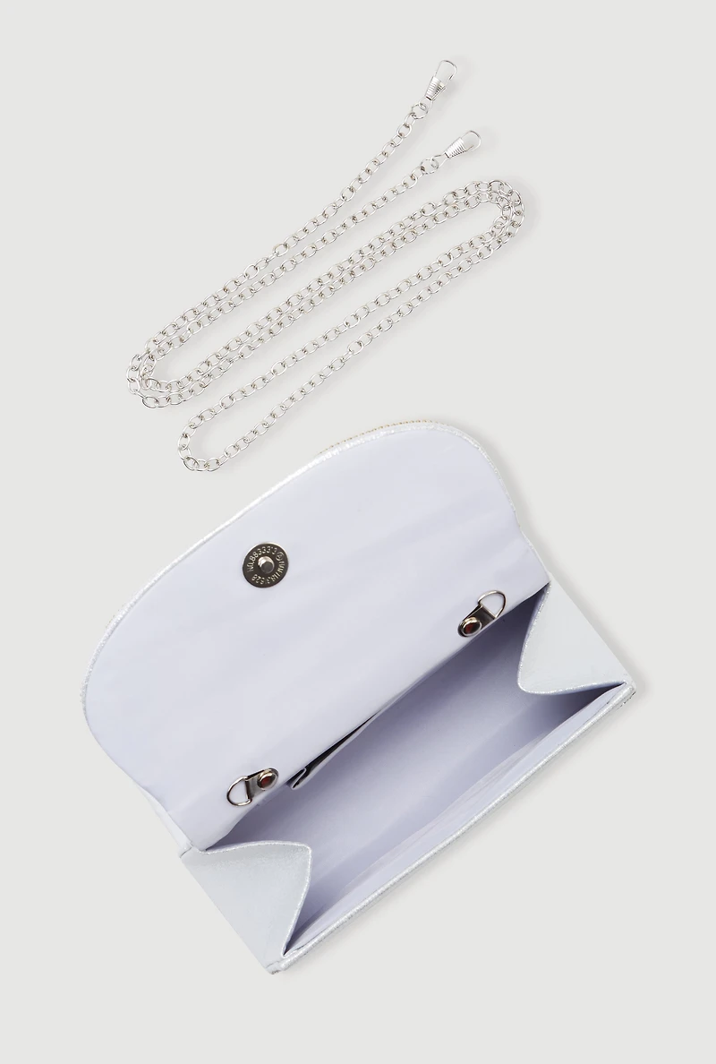 Rhinestone Top Handle Crossbody Bag