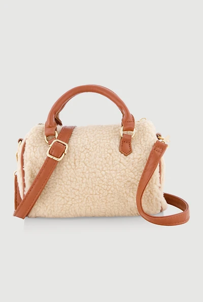 Sherpa Mini Barrel Crossbody Bag