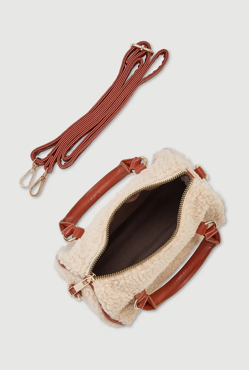Sherpa Mini Barrel Crossbody Bag