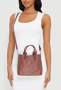 Womens Faux Leather Satchel Crossbody Bag,