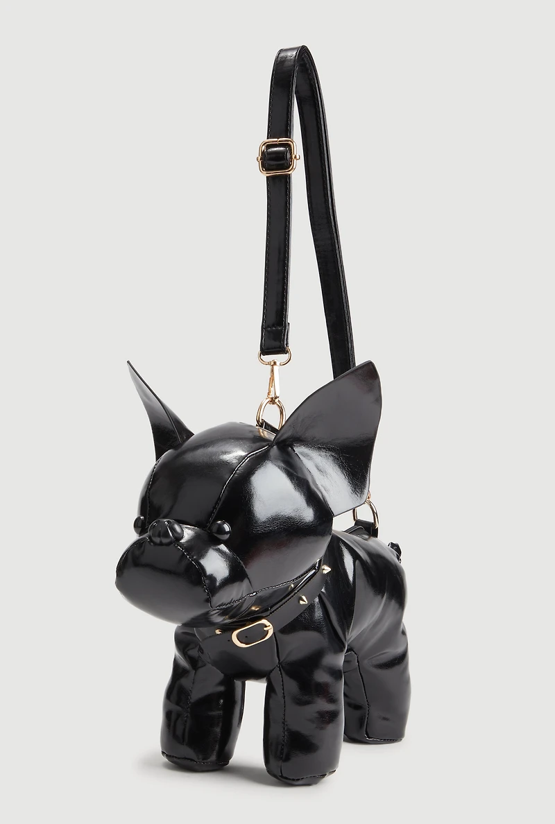 French Bulldog Faux leather Crossbody Bag