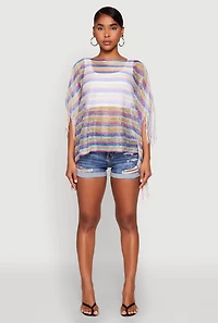 Striped Swim Cover Up