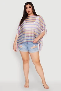 Striped Swim Cover Up