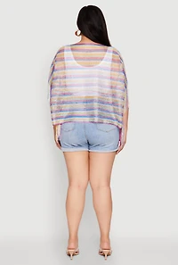 Womens Striped Swim Cover Up, Multi