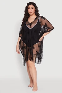 Butterfly Fringe Swim Cover Up