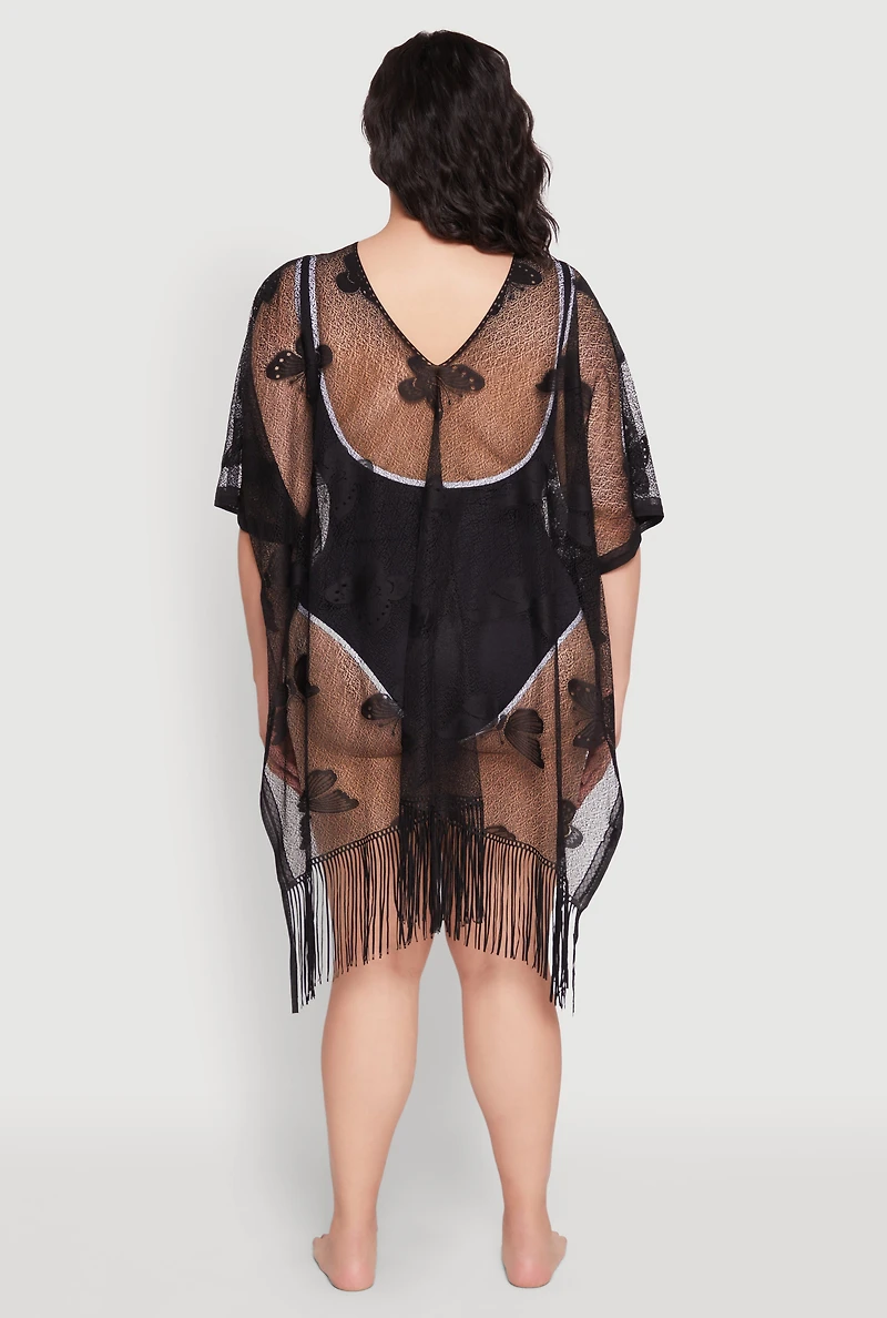 Butterfly Fringe Swim Cover Up