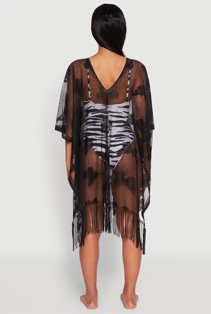Butterfly Fringe Swim Cover Up
