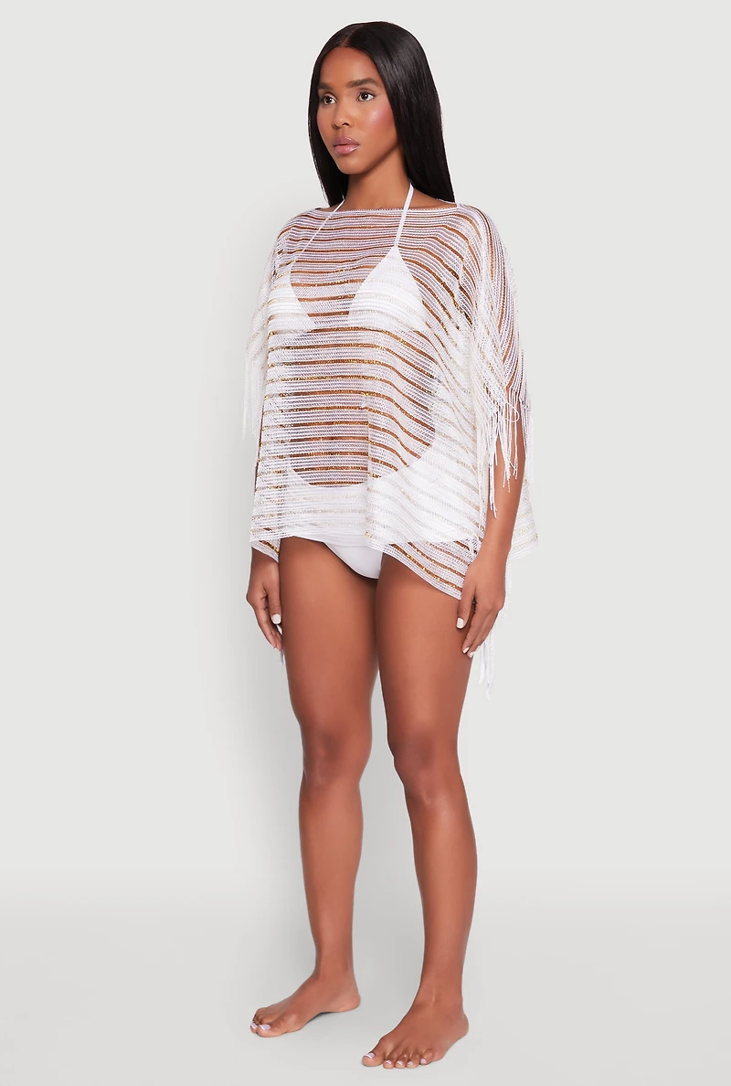 Shadow Stripe Swim Cover Up