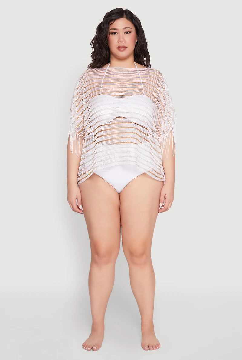 Shadow Stripe Swim Cover Up