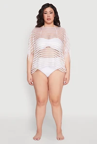 Shadow Stripe Swim Cover Up