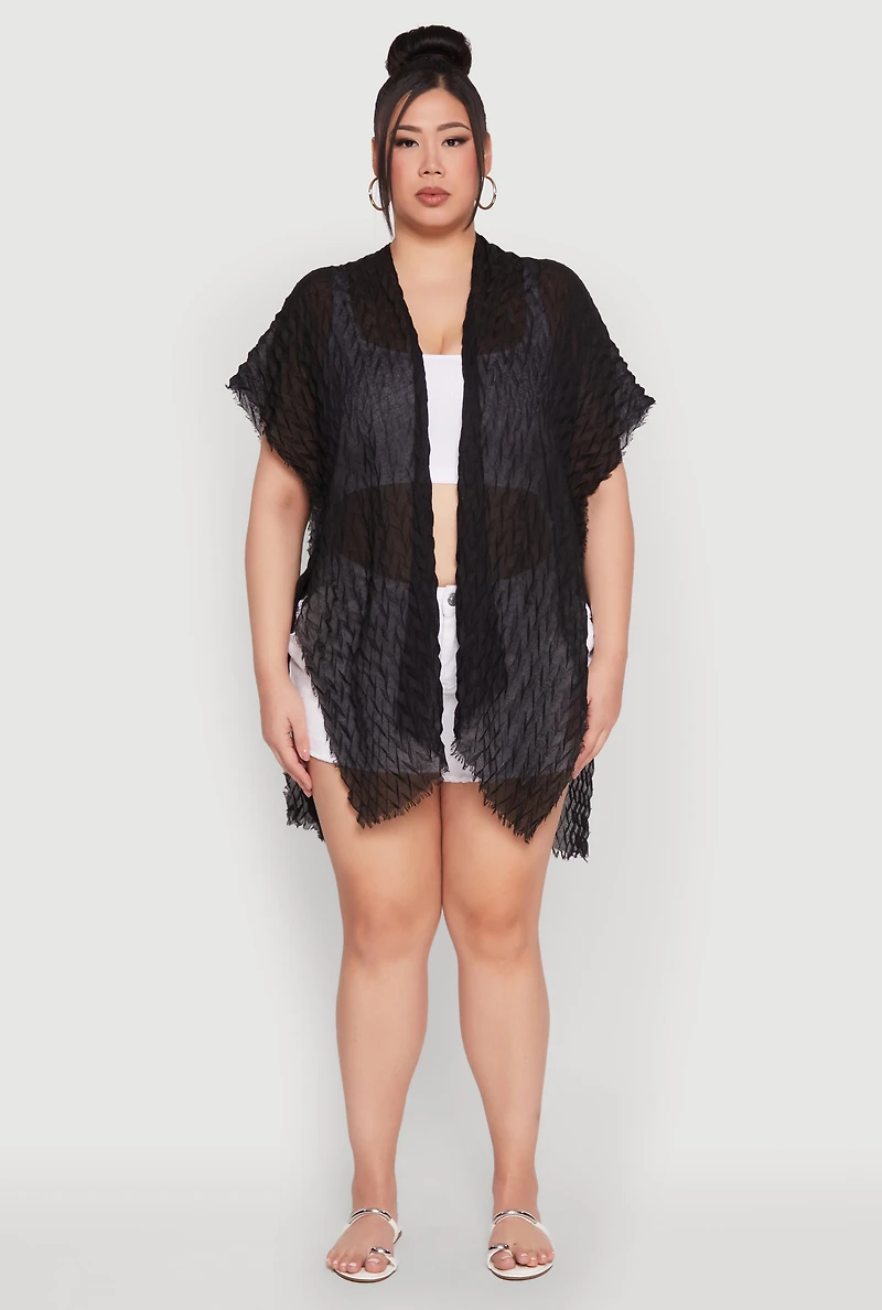 Chevron Cover Up Kimono