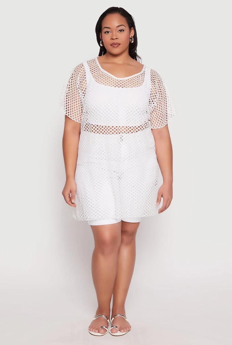 Fishnet Swim Cover Up