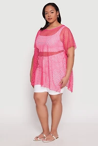 Womens Fishnet Swim Cover Up,