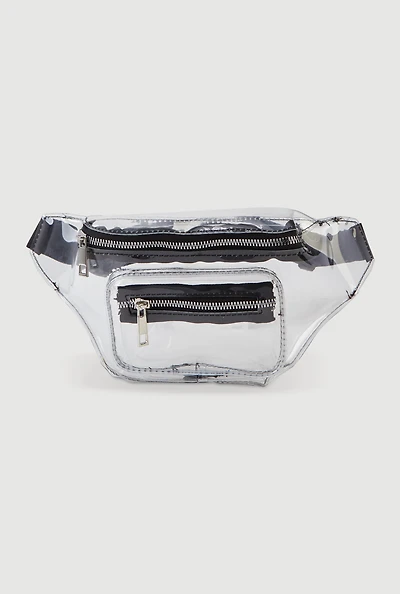 Double Zip Clear Fanny Pack