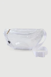 Contrast Trim Clear Fanny Pack
