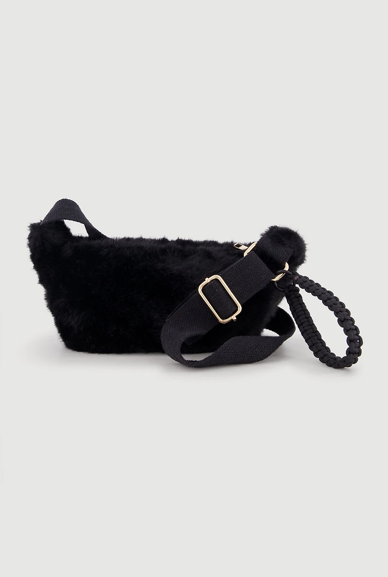 Faux Fur Fanny Pack with Wristlet