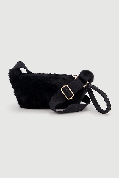 Faux Fur Fanny Pack with Wristlet
