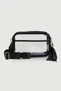 Transparent Crossbody Bag with Tassel