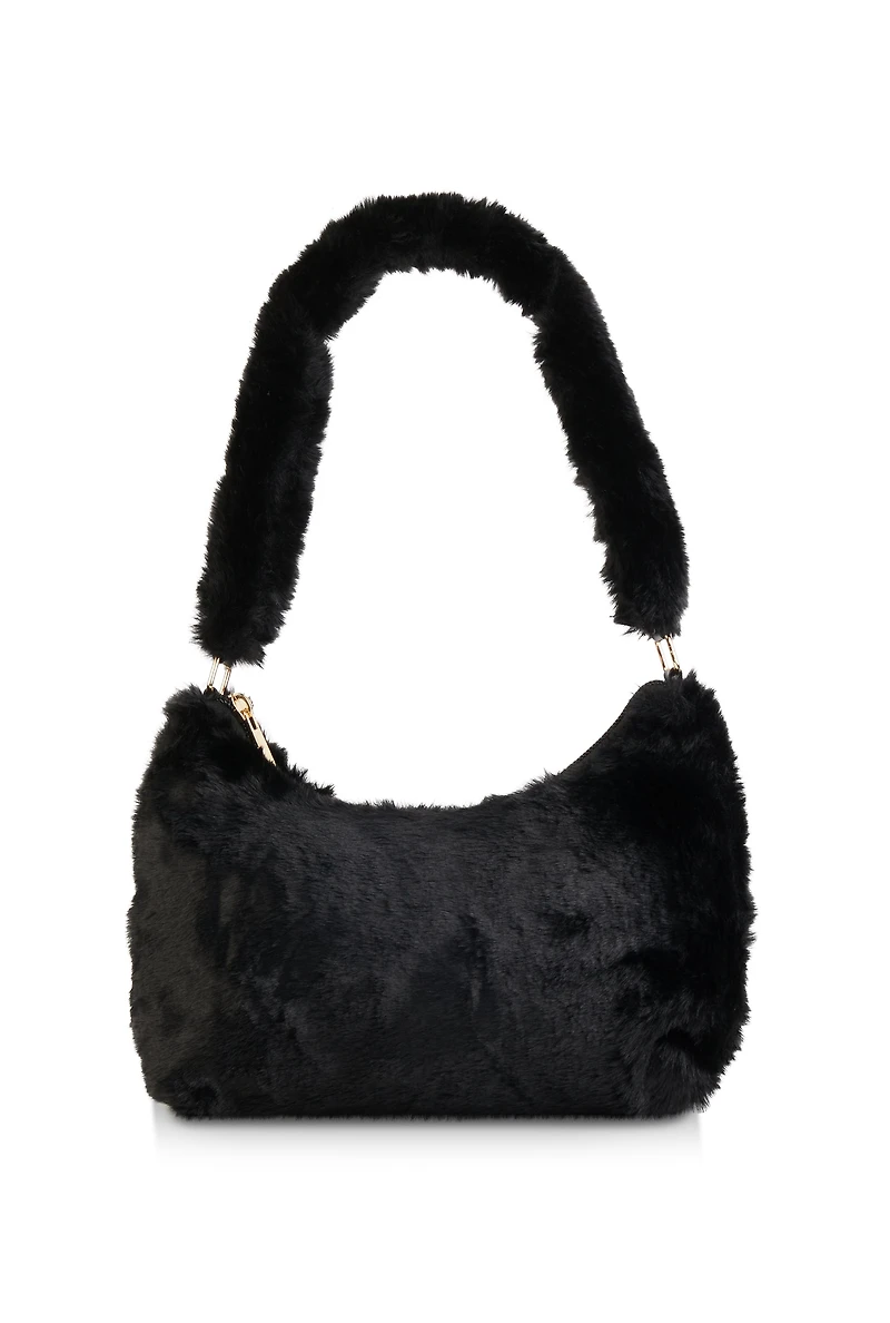 Womens Faux Fur Shoulder Bag,