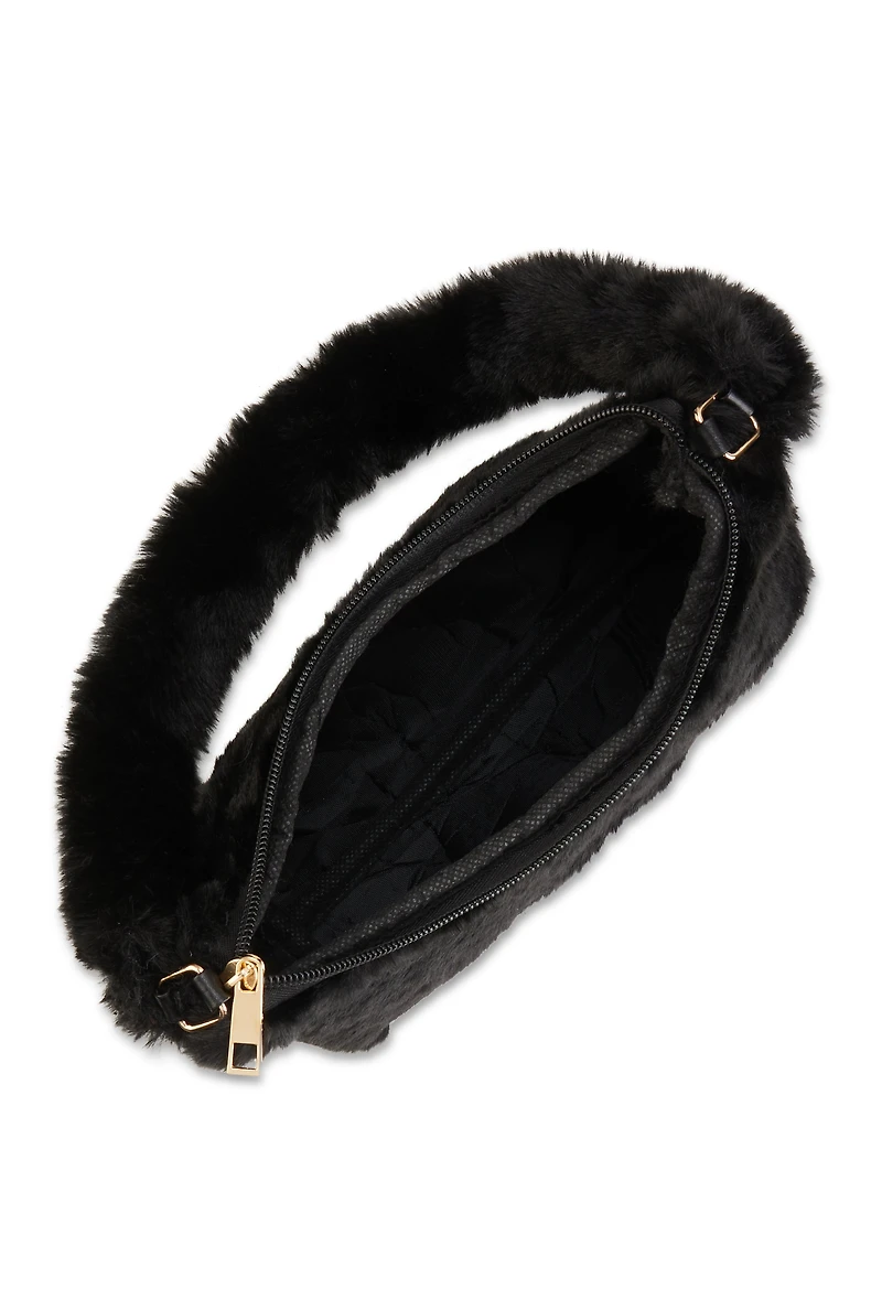 Womens Faux Fur Shoulder Bag,
