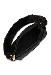 Womens Faux Fur Shoulder Bag,