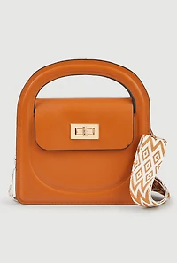 Chevron Strap Convertible Crossbody Handbag