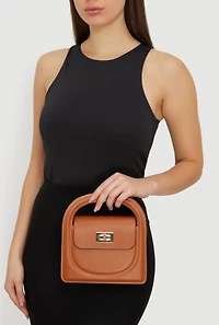 Chevron Strap Convertible Crossbody Handbag