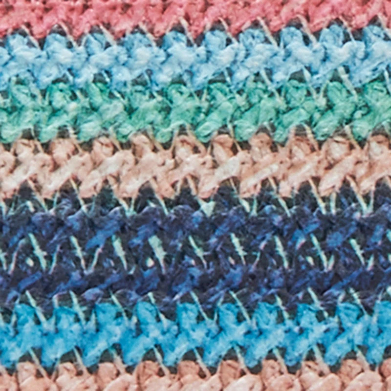 Striped Raffia Convertible Crossbody Bag