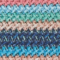 Striped Raffia Convertible Crossbody Bag