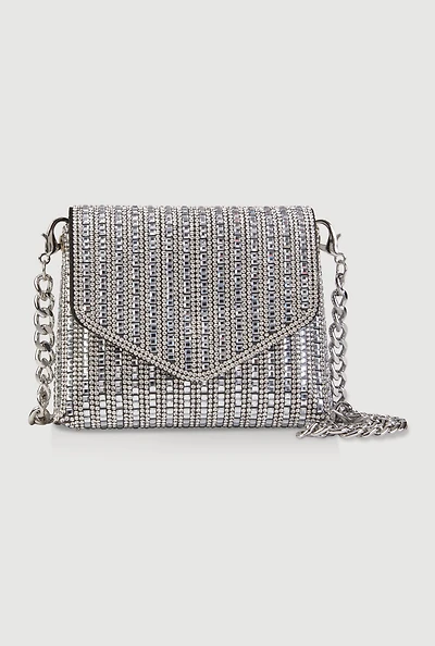 Mini Rhinestone Convertible Envelope Clutch