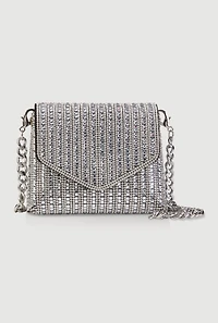 Mini Rhinestone Convertible Envelope Clutch