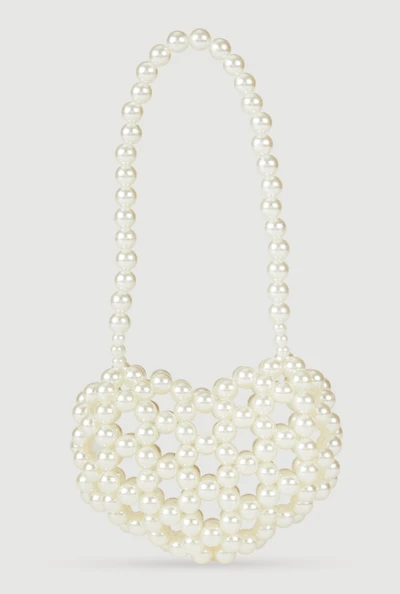 Mini Faux Pearl Heart Handbag