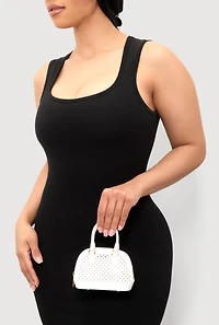 Womens Jelly Mini Dome Crossbody Bag, White