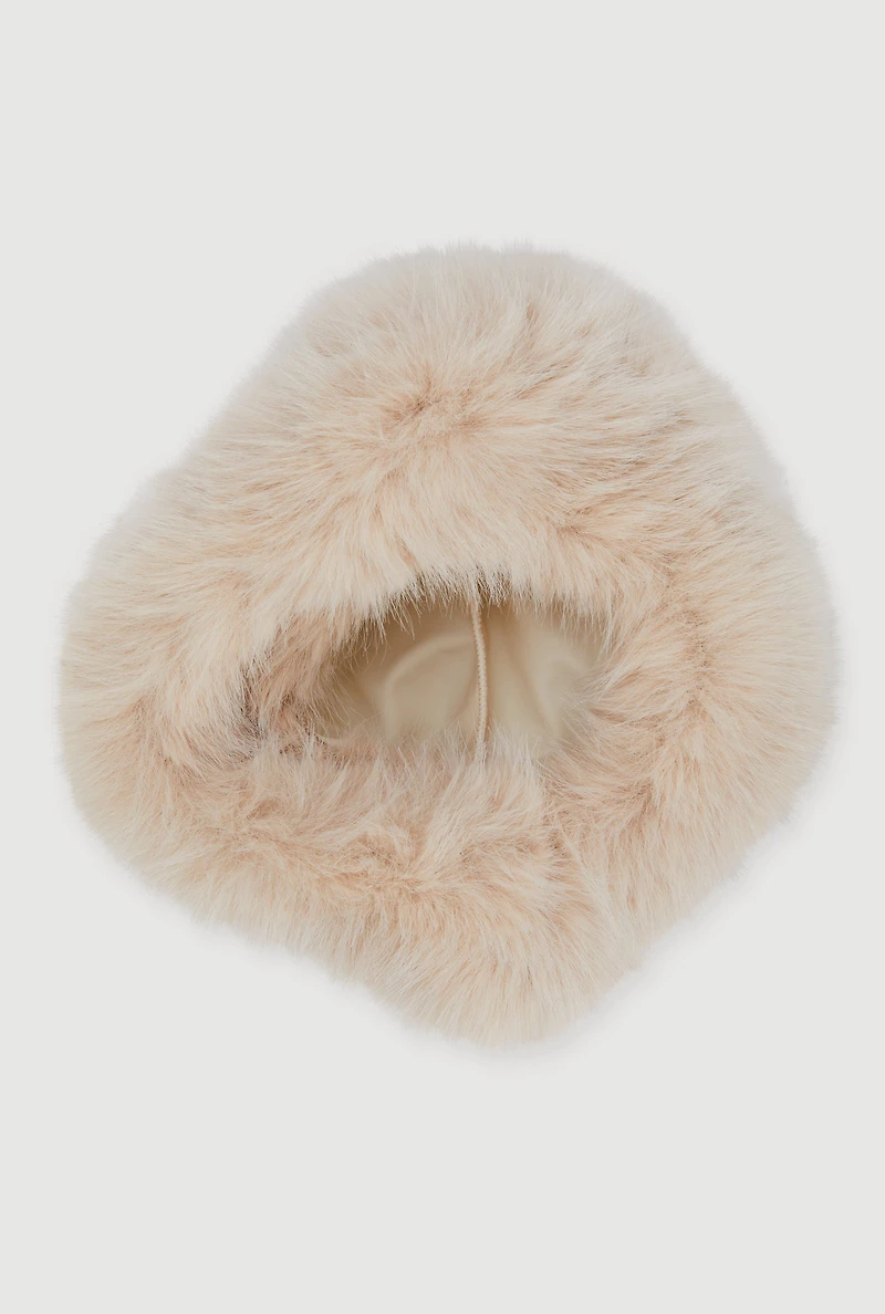 Faux Fur Hobo Handbag