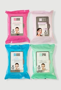 Assorted Facial Cleansing Wipes 4 Pack