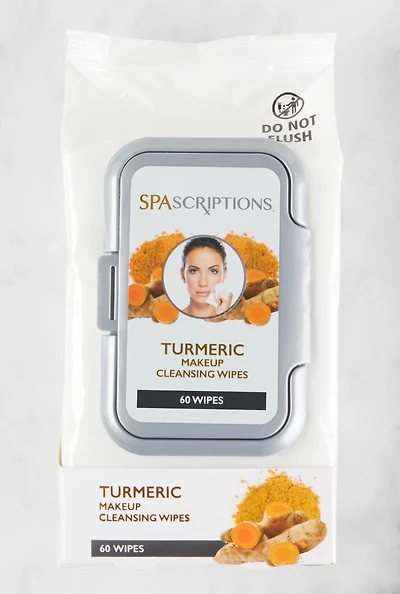 Womens Turmeric Makeup Cleansing Wipes, White
