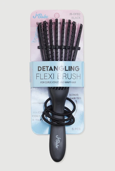 Detangling Flexi Brush with Hair Ties