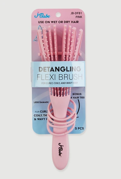 Detangling Flexi Brush with Hair Ties
