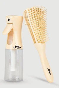 Jbabe Detangling Flexi Brush and Continuous Spray Bottle