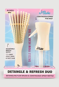 Jbabe Detangling Flexi Brush and Continuous Spray Bottle