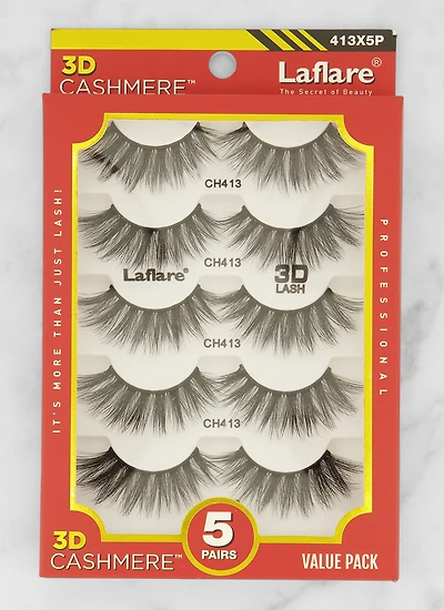 Womens Laflare 3D Cashmere Eyelashes 5 Pack, Black