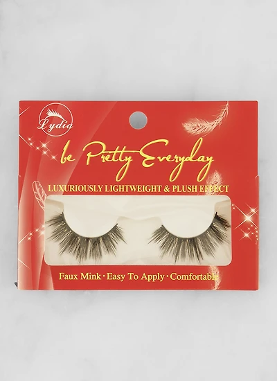 Womens Luxuriously Lightweight Faux Mink Eyelashes, Black