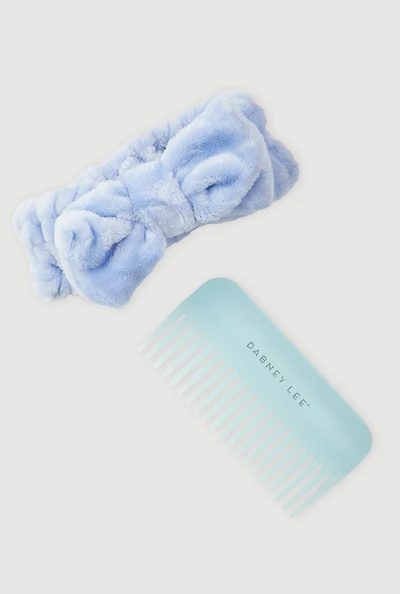 Hair We Glow Wide Tooth Hair Comb and Spa Headband