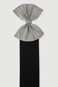 Rhinestone Studded Bow Belt