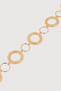 Plus Metallic Textured Loop Chain Belt